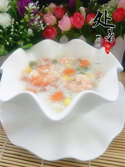 杂蔬虾仁粥