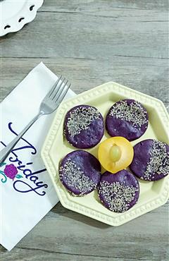养生紫薯芝麻饼