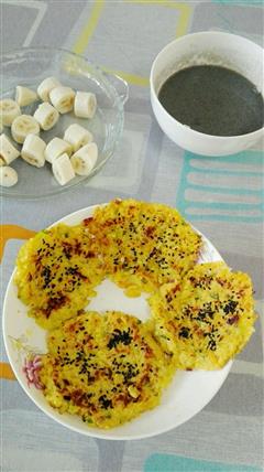 电饼铛-早餐红薯鸡蛋剩米饭饼