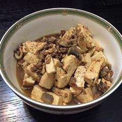 健康料理-蘑菇肉酱豆腐