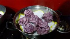 紫薯玫瑰花卷