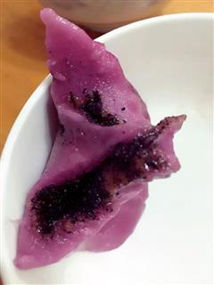 紫色糯米糍粑