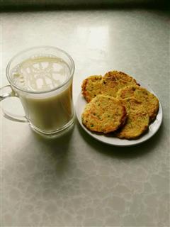 营养早餐-燕麦豆浆、豆渣饼