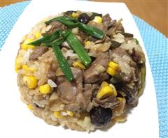 粟米马蹄香菇排骨珍糯饭