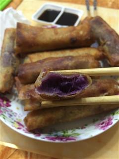 奶香紫薯春卷