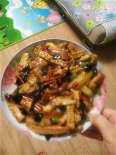 什锦素炒油豆腐