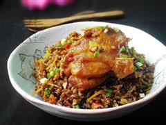 鸡排红米焖饭
