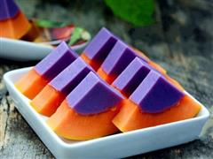 紫薯木瓜布丁