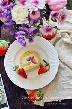 草莓奶油蛋糕卷的热量