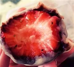 私房版本草莓大福-超美味，皮薄馅大低甜度