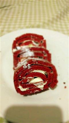 红丝绒海绵蛋糕卷