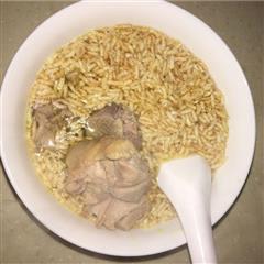 鸡汤泡炒米