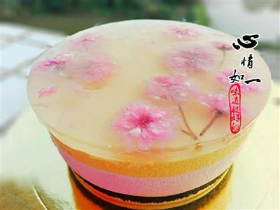 樱花水果慕斯蛋糕