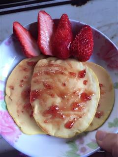 草莓酱松饼