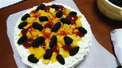 树莓芒果奶油蛋糕