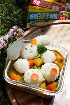 咖喱蔬菜 小白兔饭团