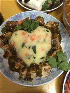 咖喱鸡腿卷+土豆泥
