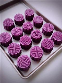 糯滑紫薯糕-裸月饼