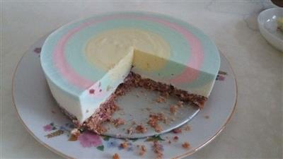 酸奶彩虹慕斯蛋糕