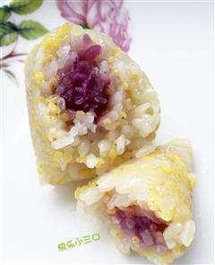 紫薯蜜枣粽子