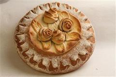 玫瑰花装饰面包