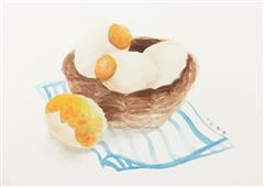 手绘食谱-黄金糯米蛋 把粽子放进鸭子蛋里