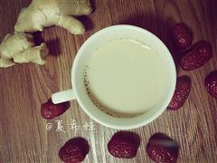 鲜姜红枣炖牛奶