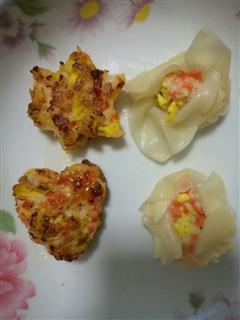 宝宝辅食-虾肉鸡蛋胡萝卜蒸饺