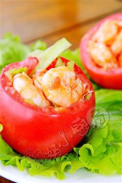 宝贝餐－番茄盅虾沙拉