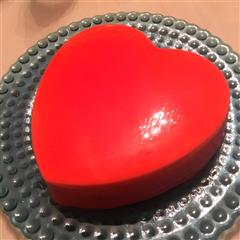 红心镜面蛋糕-结婚6周年