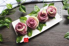 高颜值的紫薯玫瑰花馒头你爱吗