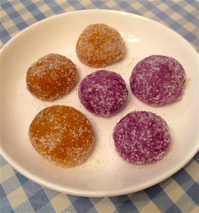 南瓜紫薯糯米糍