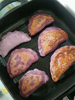 紫薯韭菜合子