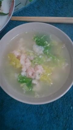 白菜虾滑汤