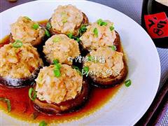百花虾滑酿香菇