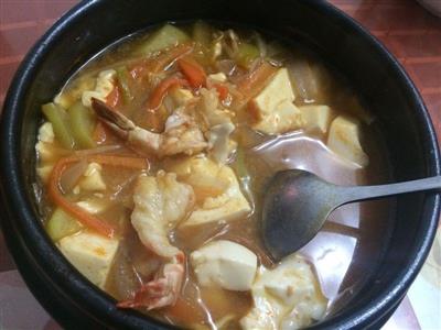 海鲜豆腐大酱汤