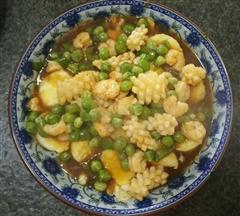 周日宝宝早餐食谱-三鲜日本豆腐+无糖吐司+青菜疙瘩汤