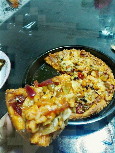 家庭虾仁披萨