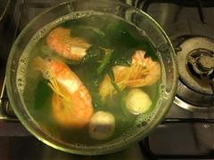 鲜虾菠菜汤