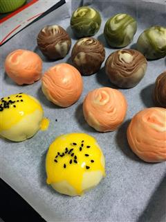 蛋黄酥&抹茶、可可、草莓酥