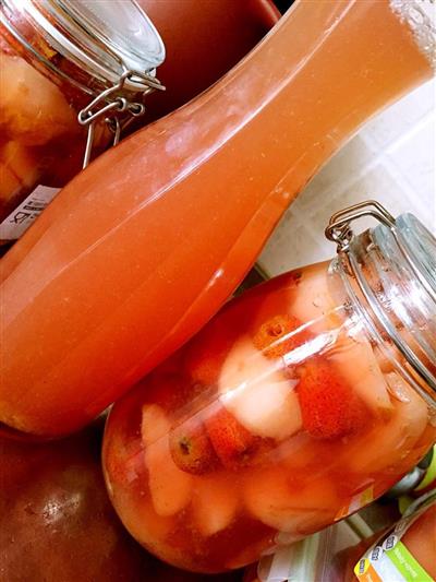 酸梨红果罐头的做法