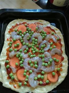 虾仁披萨