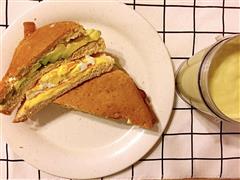 早餐-牛油果三明治套餐