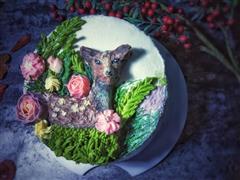 月下森林-奶油霜裱花蛋糕的热量